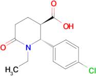 (2R,3R)-2-(4-Chlorophenyl)-1-ethyl-6-oxopiperidine-3-carboxylic acid