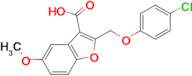 2-[(4-Chlorophenoxy)methyl]-5-methoxybenzofuran-3-carboxylic acid