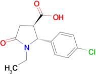 (2R,3R)-2-(4-Chlorophenyl)-1-ethyl-5-oxopyrrolidine-3-carboxylic acid