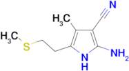 2-Amino-4-methyl-5-[2-(methylthio)ethyl]-1H-pyrrole-3-carbonitrile
