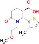 (2R,3R)-1-(2-Methoxyethyl)-2-(3-methylthiophen-2-yl)-6-oxopiperidine-3-carboxylic acid