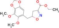 Ethyl 5-[(6,7-dimethoxybenzo[d][1,3]dioxol-5-yl)methyl]-4,5-dihydroisoxazole-3-carboxylate