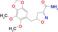 5-[(6,7-Dimethoxybenzo[d][1,3]dioxol-5-yl)methyl]-4,5-dihydroisoxazole-3-carboxamide