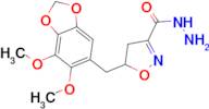 5-[(6,7-Dimethoxybenzo[d][1,3]dioxol-5-yl)methyl]-4,5-dihydroisoxazole-3-carbohydrazide