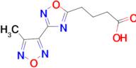 4-[3-(4-Methyl-1,2,5-oxadiazol-3-yl)-1,2,4-oxadiazol-5-yl]butyric acid