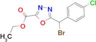 ethyl 5-[bromo(4-chlorophenyl)methyl]-1,3,4-oxadiazole-2-carboxylate
