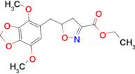 ethyl 5-[(4,7-dimethoxy-1,3-benzodioxol-5-yl)methyl]-4,5-dihydroisoxazole-3-carboxylate