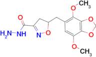 5-[(4,7-dimethoxy-1,3-benzodioxol-5-yl)methyl]-4,5-dihydroisoxazole-3-carbohydrazide