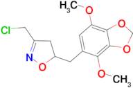 3-(chloromethyl)-5-[(4,7-dimethoxy-1,3-benzodioxol-5-yl)methyl]-4,5-dihydroisoxazole