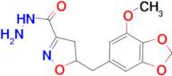 5-[(7-methoxy-1,3-benzodioxol-5-yl)methyl]-4,5-dihydroisoxazole-3-carbohydrazide