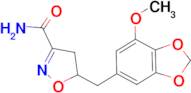 5-[(7-methoxy-1,3-benzodioxol-5-yl)methyl]-4,5-dihydroisoxazole-3-carboxamide