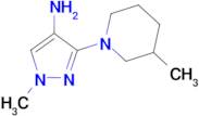 1-methyl-3-(3-methylpiperidin-1-yl)-1H-pyrazol-4-amine