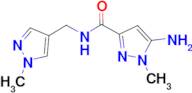 5-amino-1-methyl-N-[(1-methyl-1H-pyrazol-4-yl)methyl]-1H-pyrazole-3-carboxamide