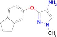 3-(2,3-dihydro-1H-inden-5-yloxy)-1-methyl-1H-pyrazol-4-amine