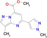 methyl 3-methyl-5-(1-methyl-1H-pyrazol-4-yl)pyrazolo[1,5-a]pyrimidine-7-carboxylate