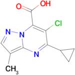 6-chloro-5-cyclopropyl-3-methylpyrazolo[1,5-a]pyrimidine-7-carboxylic acid