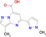 3-methyl-5-(1-methyl-1H-pyrazol-3-yl)pyrazolo[1,5-a]pyrimidine-7-carboxylic acid