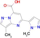 3-methyl-5-(1-methyl-1H-pyrazol-5-yl)pyrazolo[1,5-a]pyrimidine-7-carboxylic acid