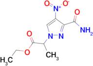 ethyl 2-[3-(aminocarbonyl)-4-nitro-1H-pyrazol-1-yl]propanoate