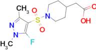 {1-[(5-fluoro-1,3-dimethyl-1H-pyrazol-4-yl)sulfonyl]piperidin-4-yl}acetic acid