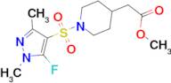 methyl {1-[(5-fluoro-1,3-dimethyl-1H-pyrazol-4-yl)sulfonyl]piperidin-4-yl}acetate