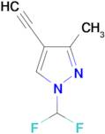 1-(Difluoromethyl)-4-ethynyl-3-methyl-1H-pyrazole