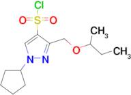 3-(sec-butoxymethyl)-1-cyclopentyl-1H-pyrazole-4-sulfonyl chloride