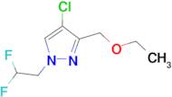 4-chloro-1-(2,2-difluoroethyl)-3-(ethoxymethyl)-1H-pyrazole