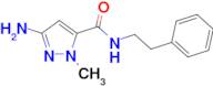 3-amino-1-methyl-N-(2-phenylethyl)-1H-pyrazole-5-carboxamide