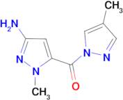 1-methyl-5-[(4-methyl-1H-pyrazol-1-yl)carbonyl]-1H-pyrazol-3-amine