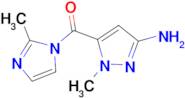 1-methyl-5-[(2-methyl-1H-imidazol-1-yl)carbonyl]-1H-pyrazol-3-amine