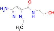 3-amino-1-ethyl-N-(2-hydroxyethyl)-1H-pyrazole-5-carboxamide