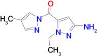 1-ethyl-5-[(4-methyl-1H-pyrazol-1-yl)carbonyl]-1H-pyrazol-3-amine