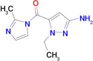 1-ethyl-5-[(2-methyl-1H-imidazol-1-yl)carbonyl]-1H-pyrazol-3-amine