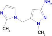 1-methyl-5-[(2-methyl-1H-imidazol-1-yl)methyl]-1H-pyrazol-3-amine