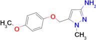 5-[(4-methoxyphenoxy)methyl]-1-methyl-1H-pyrazol-3-amine