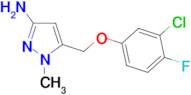 5-[(3-chloro-4-fluorophenoxy)methyl]-1-methyl-1H-pyrazol-3-amine