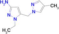 1-ethyl-5-[(4-methyl-1H-pyrazol-1-yl)methyl]-1H-pyrazol-3-amine