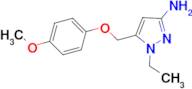 1-ethyl-5-[(4-methoxyphenoxy)methyl]-1H-pyrazol-3-amine