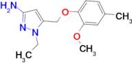 1-ethyl-5-[(2-methoxy-4-methylphenoxy)methyl]-1H-pyrazol-3-amine