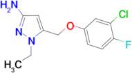 5-[(3-chloro-4-fluorophenoxy)methyl]-1-ethyl-1H-pyrazol-3-amine