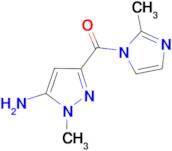1-methyl-3-[(2-methyl-1H-imidazol-1-yl)carbonyl]-1H-pyrazol-5-amine