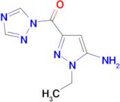 1-ethyl-3-(1H-1,2,4-triazol-1-ylcarbonyl)-1H-pyrazol-5-amine