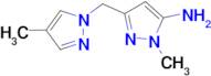 1-methyl-3-[(4-methyl-1H-pyrazol-1-yl)methyl]-1H-pyrazol-5-amine