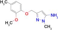 3-[(2-methoxy-4-methylphenoxy)methyl]-1-methyl-1H-pyrazol-5-amine