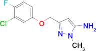 3-[(3-chloro-4-fluorophenoxy)methyl]-1-methyl-1H-pyrazol-5-amine