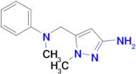 1-methyl-5-{[methyl(phenyl)amino]methyl}-1H-pyrazol-3-amine