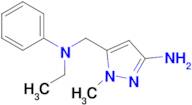 5-{[ethyl(phenyl)amino]methyl}-1-methyl-1H-pyrazol-3-amine