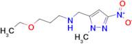 3-ethoxy-N-[(1-methyl-3-nitro-1H-pyrazol-5-yl)methyl]propan-1-amine