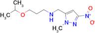 3-isopropoxy-N-[(1-methyl-3-nitro-1H-pyrazol-5-yl)methyl]propan-1-amine